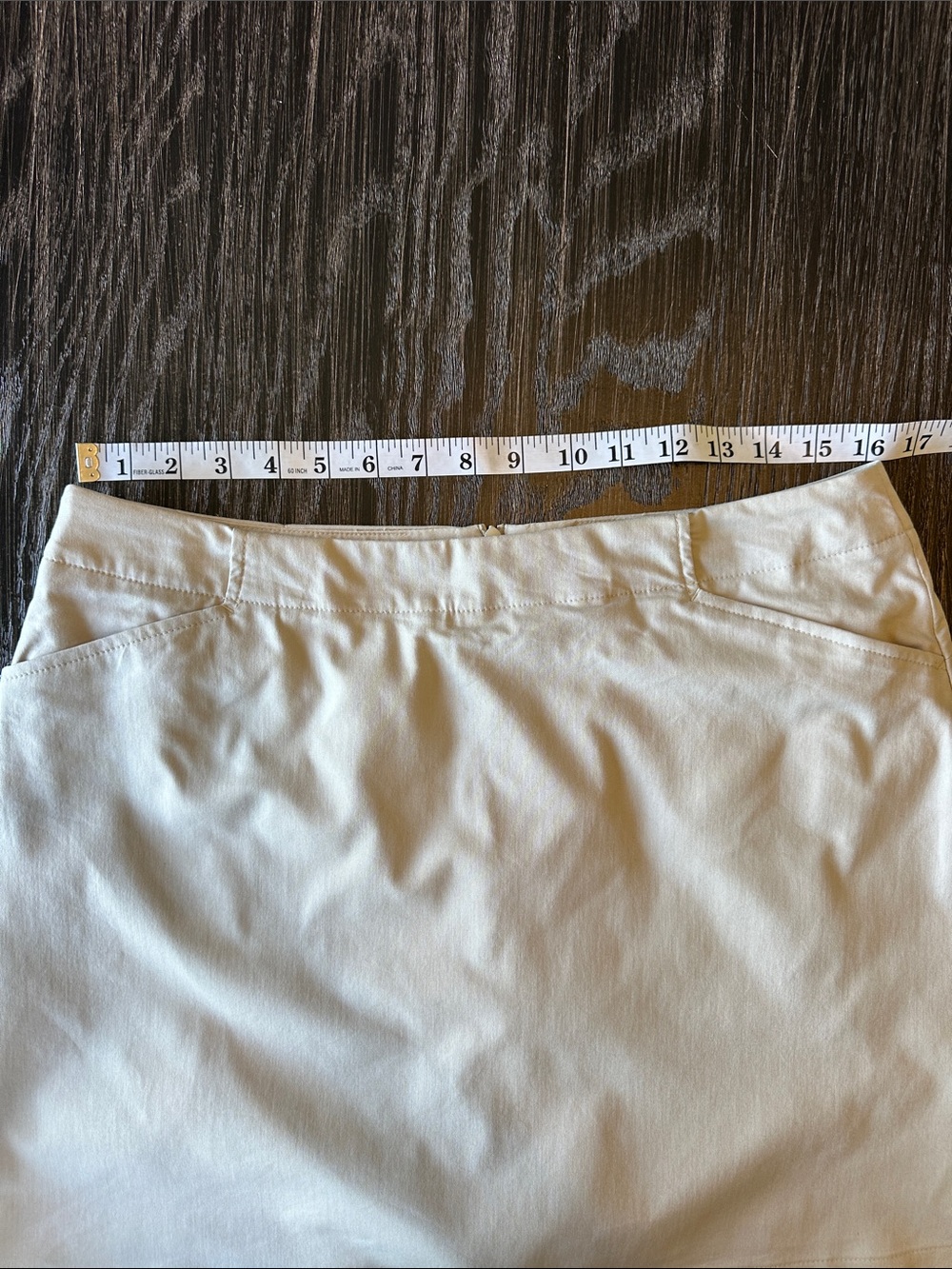Nike Golf Beige Women’s Long Zip Back Skort with Zip Pockets, Size 12 Large - Picture 4 of 10